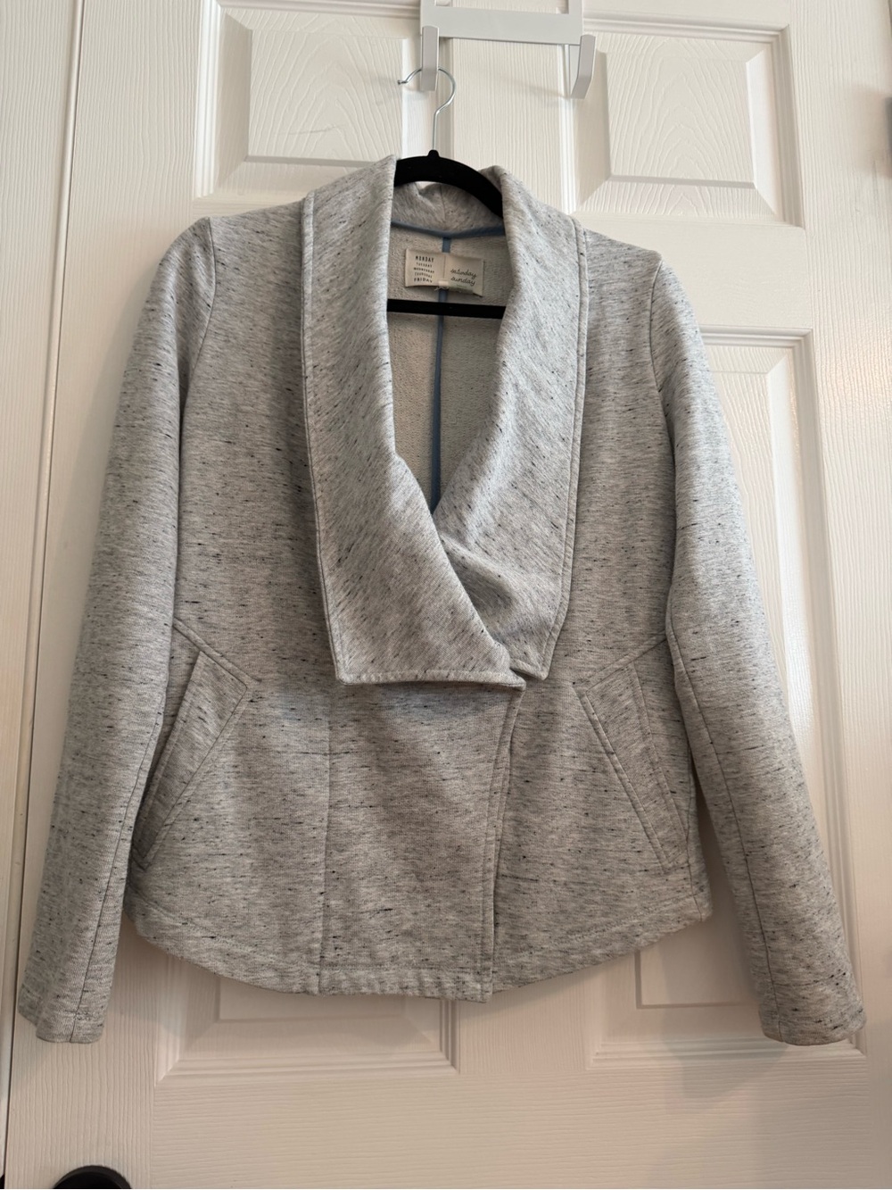 Anthropologie Heather Gray Shawl Collar Jacket